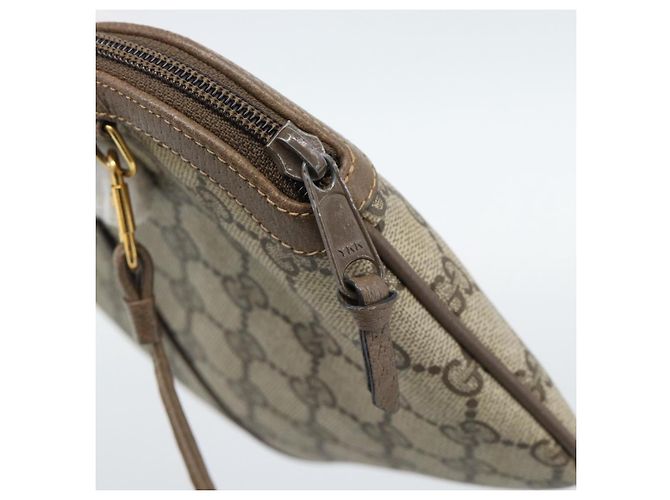 GUCCI GG Supreme Web Sherry Line Bag PVC Beige Gold 68 02 047 - vista 14