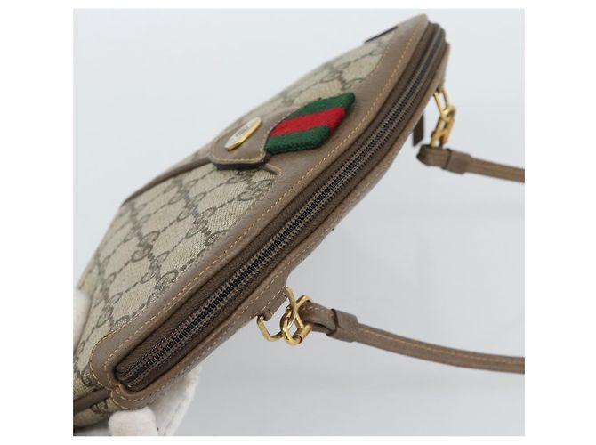 GUCCI GG Supreme Web Sherry Line Bag PVC Beige Gold 68 02 047 - vista 6