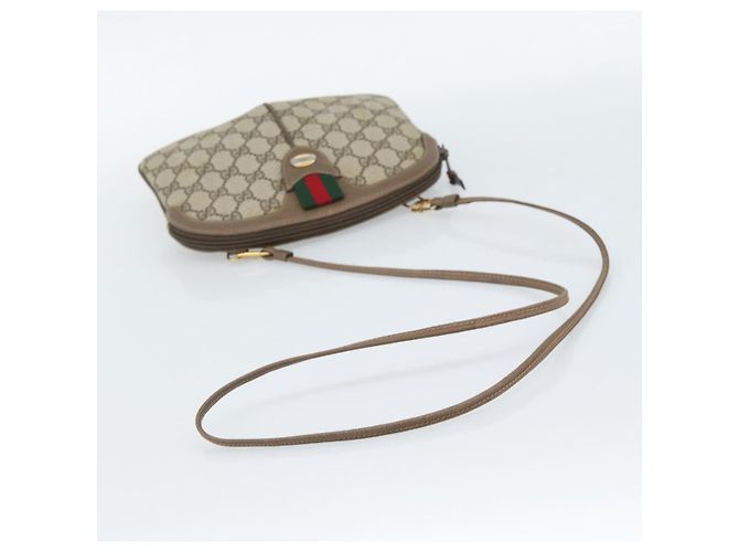 GUCCI GG Supreme Web Sherry Line Bag PVC Beige Gold 68 02 047 - vista 7