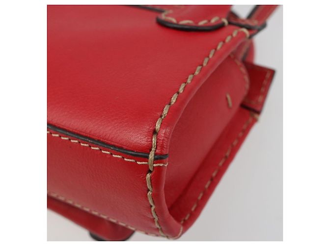 Chloé Chloe Hand Bag Leather 2way Red Gold - vista 16