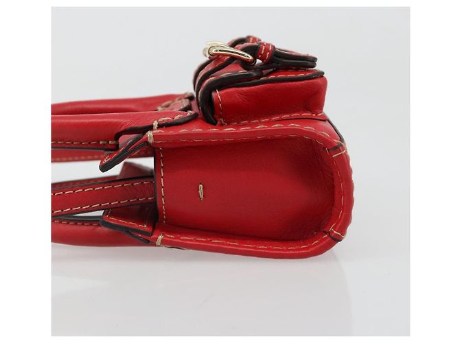 Chloé Chloe Hand Bag Leather 2way Red Gold - vista 4