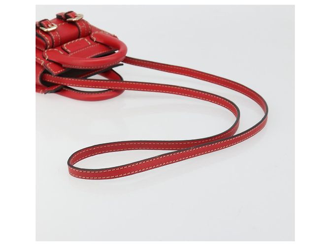 Chloé Chloe Hand Bag Leather 2way Red Gold - vista 9