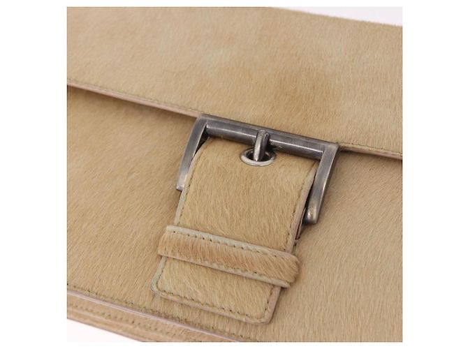 PRADA Shoulder Bag Harako leather Beige Silver - vista 21