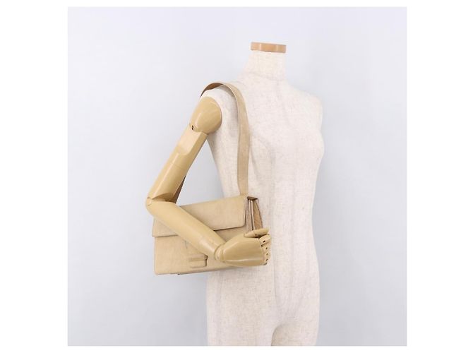 PRADA Shoulder Bag Harako leather Beige Silver - vista 34