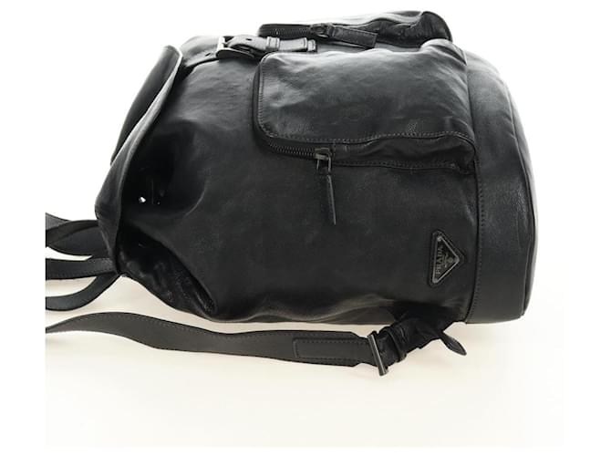 PRADA Backpack Leather Black VZ0053 - vista 3