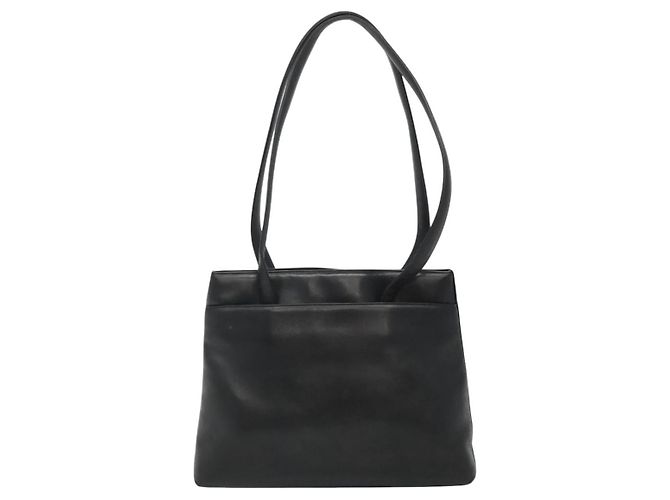 CHANEL Shoulder Bag Leather Black CC - vista 2