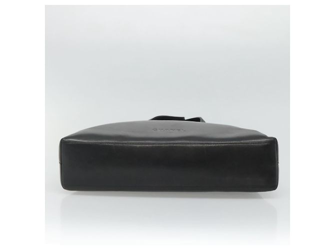 CHANEL Shoulder Bag Leather Black CC - vista 5