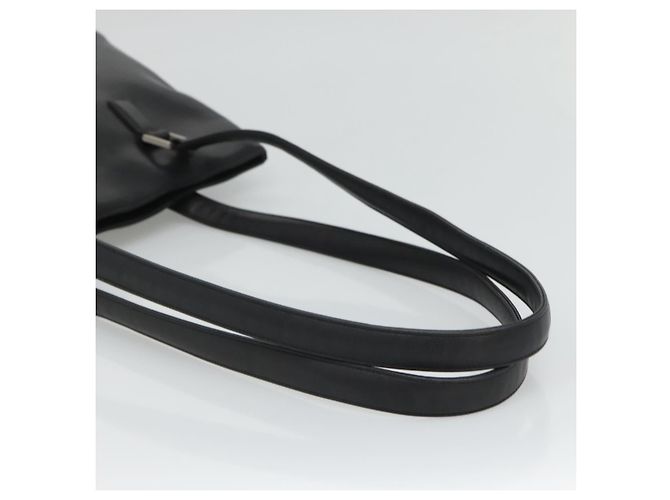 CHANEL Shoulder Bag Leather Black CC - vista 7