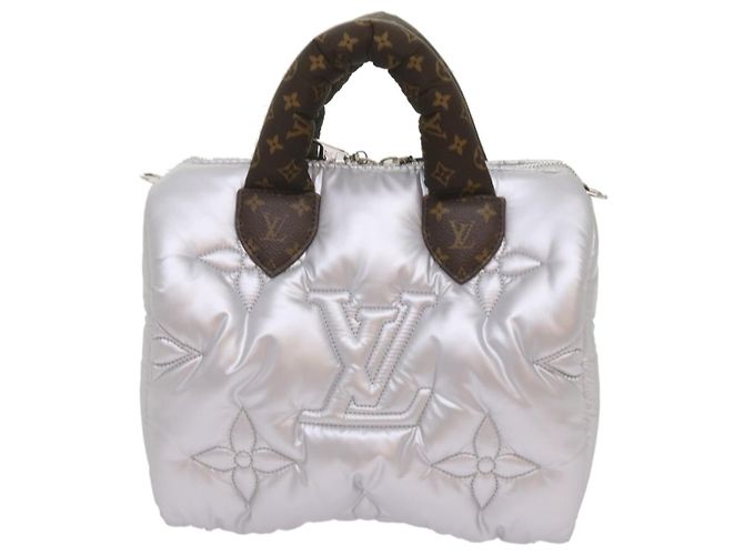 LOUIS VUITTON Linylon Speedy Bandouliere 25 Bag 2way Silver M20973 - vista 2