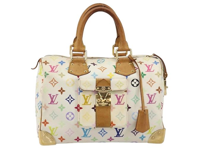 LOUIS VUITTON Monogram Multicolor Speedy 30 Bag White Bron M92643 LV - vista 13