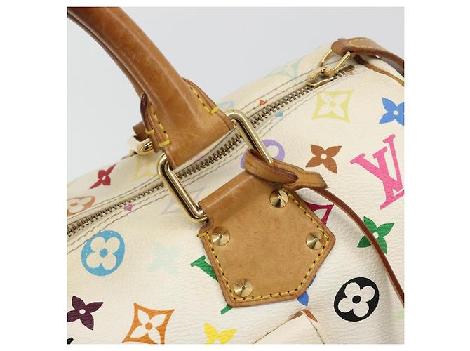 LOUIS VUITTON Monogram Multicolor Speedy 30 Bag White Bron M92643 LV - vista 17