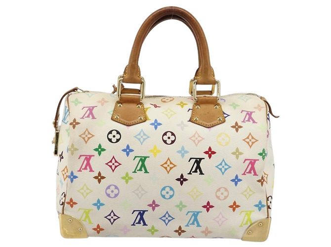 LOUIS VUITTON Monogram Multicolor Speedy 30 Bag White Bron M92643 LV - vista 2