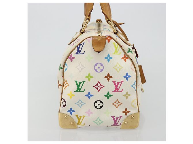 LOUIS VUITTON Monogram Multicolor Speedy 30 Bag White Bron M92643 LV - vista 3