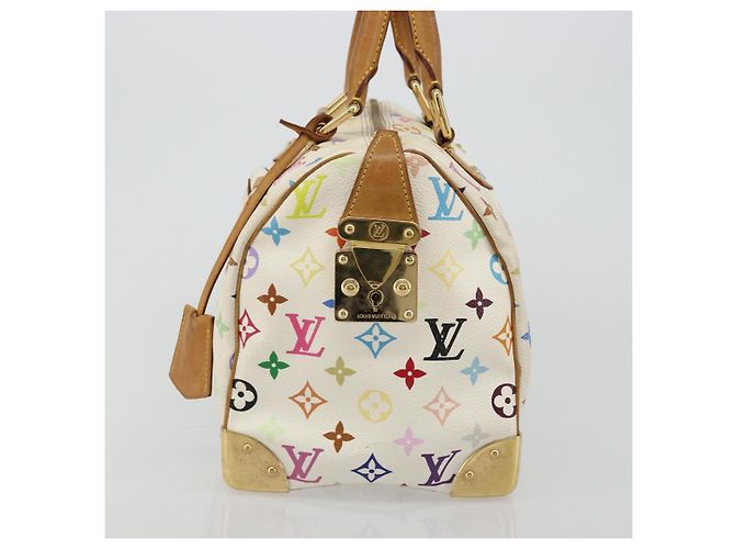LOUIS VUITTON Monogram Multicolor Speedy 30 Bag White Bron M92643 LV - vista 4