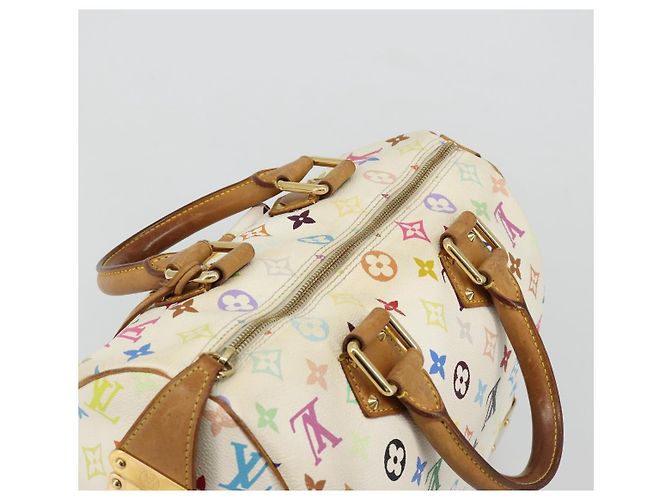 LOUIS VUITTON Monogram Multicolor Speedy 30 Bag White Bron M92643 LV - vista 6