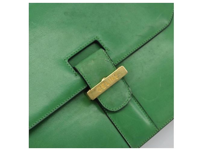 Céline CELINE Shoulder Bag Leather Green Gold - vista 19