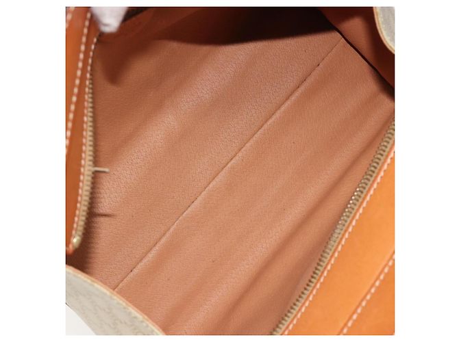 Céline CELINE Macadam Canvas Hand Bag PVC Beige Gold - vista 10