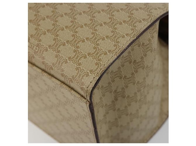 Céline CELINE Macadam Canvas Hand Bag PVC Beige Gold - vista 16