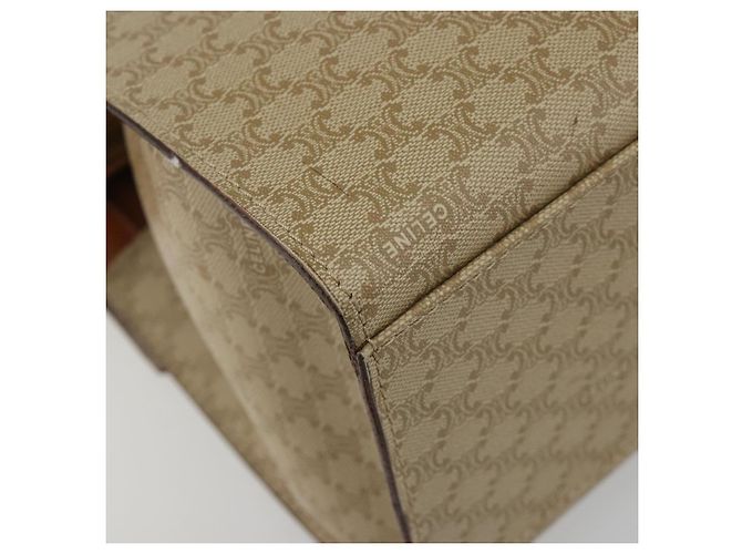 Céline CELINE Macadam Canvas Hand Bag PVC Beige Gold - vista 17