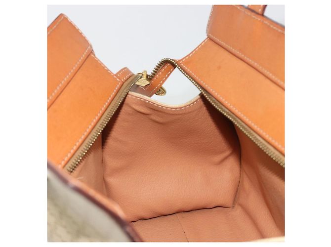 Céline CELINE Macadam Canvas Hand Bag PVC Beige Gold - vista 19
