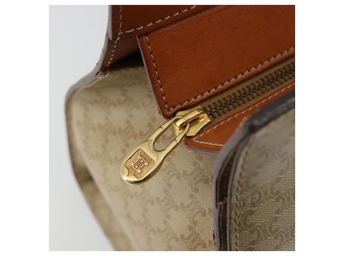 Céline CELINE Macadam Canvas Hand Bag PVC Beige Gold - vista 9