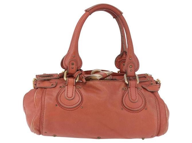 Chloé Chloe Paddington Hand Bag Leather Pink Gold Silver - vista 13