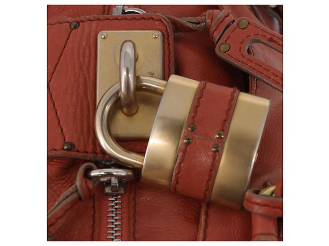 Chloé Chloe Paddington Hand Bag Leather Pink Gold Silver - vista 19