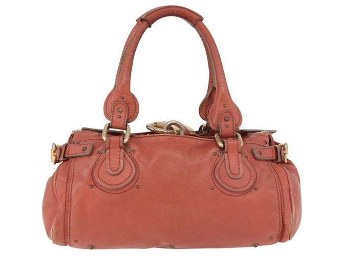 Chloé Chloe Paddington Hand Bag Leather Pink Gold Silver - vista 2