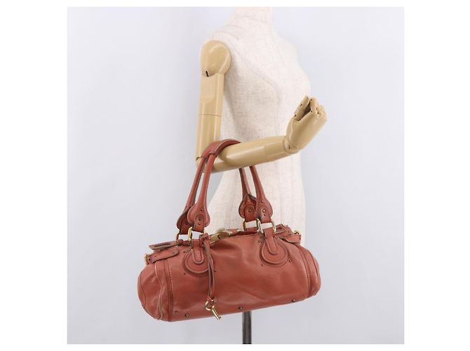 Chloé Chloe Paddington Hand Bag Leather Pink Gold Silver - vista 27