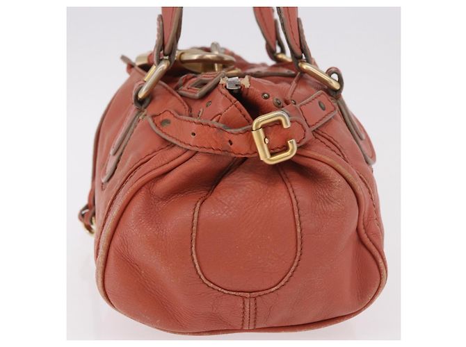 Chloé Chloe Paddington Hand Bag Leather Pink Gold Silver - vista 3