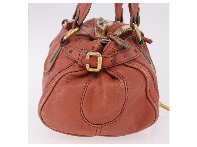Chloé Chloe Paddington Hand Bag Leather Pink Gold Silver - vista 4