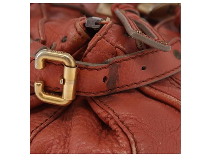 Chloé Chloe Paddington Hand Bag Leather Pink Gold Silver - vista 5