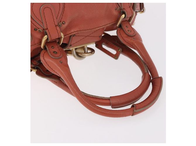 Chloé Chloe Paddington Hand Bag Leather Pink Gold Silver - vista 8