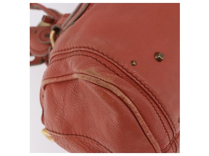 Chloé Chloe Paddington Hand Bag Leather Pink Gold Silver - vista 9