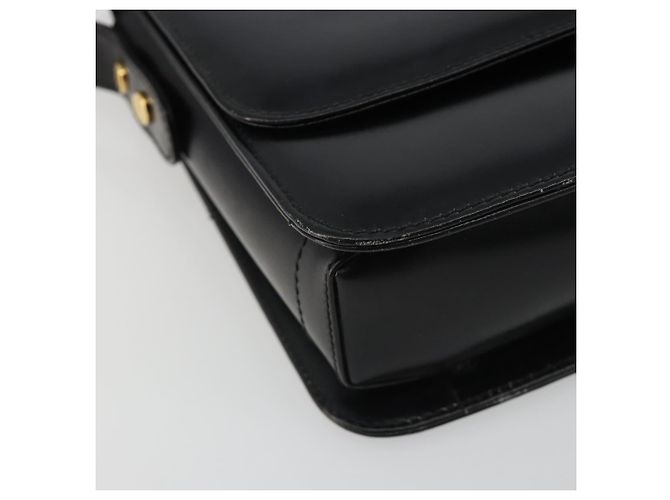 GUCCI Shoulder Bag Leather Black Gold - vista 14