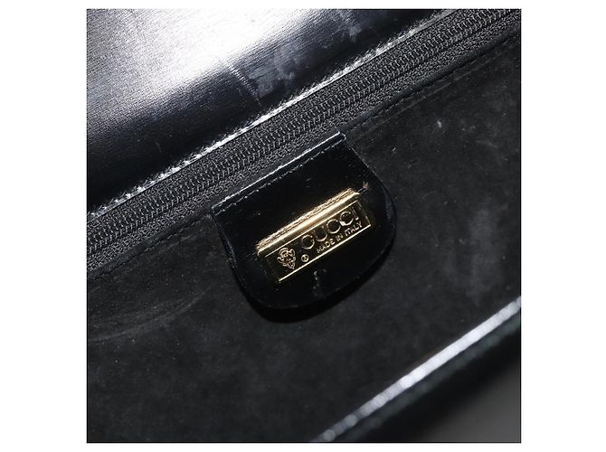 GUCCI Shoulder Bag Leather Black Gold - vista 18