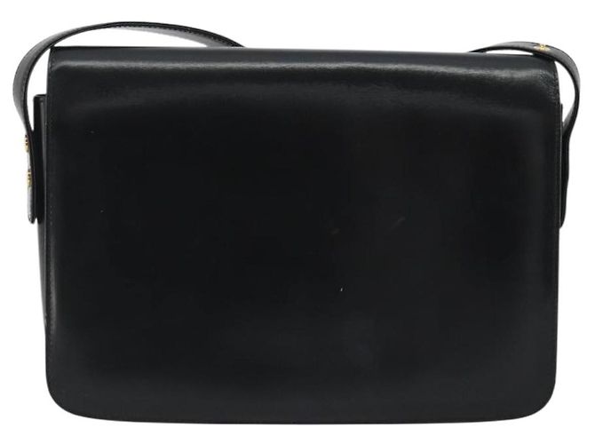 GUCCI Shoulder Bag Leather Black Gold - vista 2