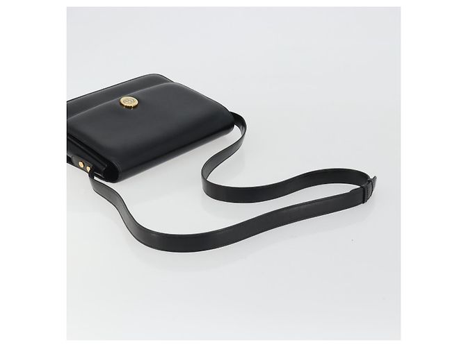 GUCCI Shoulder Bag Leather Black Gold - vista 7
