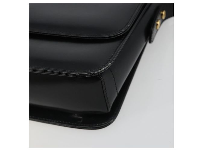 GUCCI Shoulder Bag Leather Black Gold - vista 9