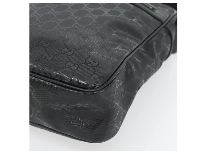 GUCCI GG implementation Shoulder Bag PVC Black Silver 201448 - vista 10