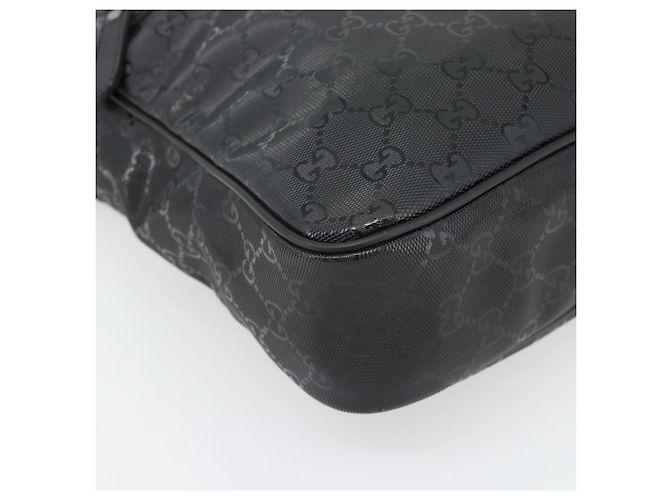 GUCCI GG implementation Shoulder Bag PVC Black Silver 201448 - vista 11