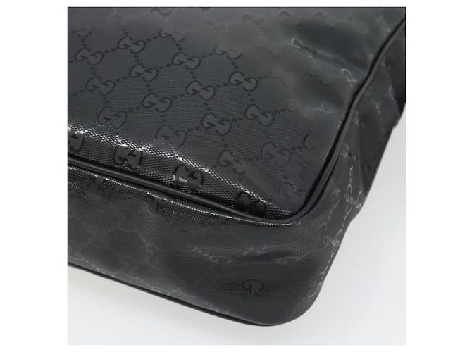 GUCCI GG implementation Shoulder Bag PVC Black Silver 201448 - vista 12