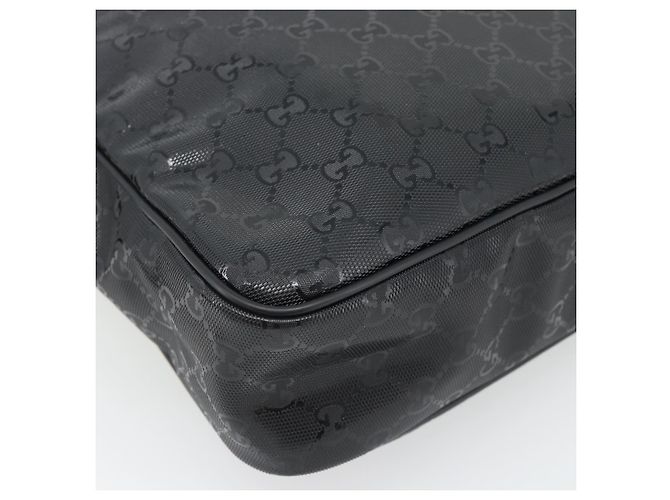 GUCCI GG implementation Shoulder Bag PVC Black Silver 201448 - vista 13