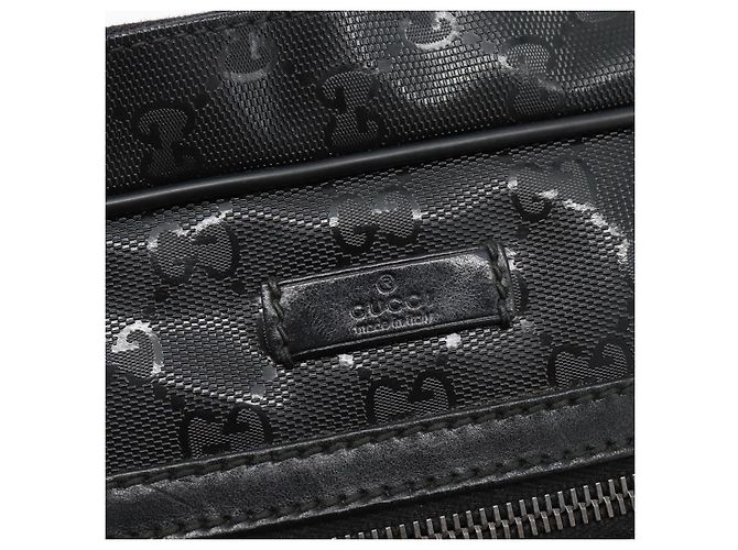 GUCCI GG implementation Shoulder Bag PVC Black Silver 201448 - vista 15