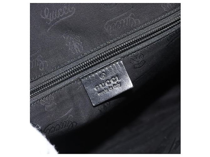 GUCCI GG implementation Shoulder Bag PVC Black Silver 201448 - vista 16