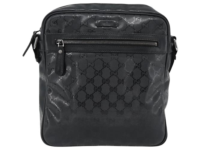 GUCCI GG implementation Shoulder Bag PVC Black Silver 201448 - vista 2