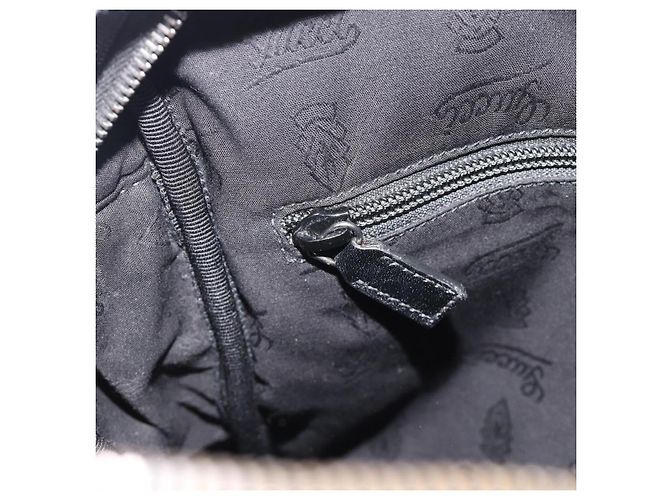 GUCCI GG implementation Shoulder Bag PVC Black Silver 201448 - vista 20