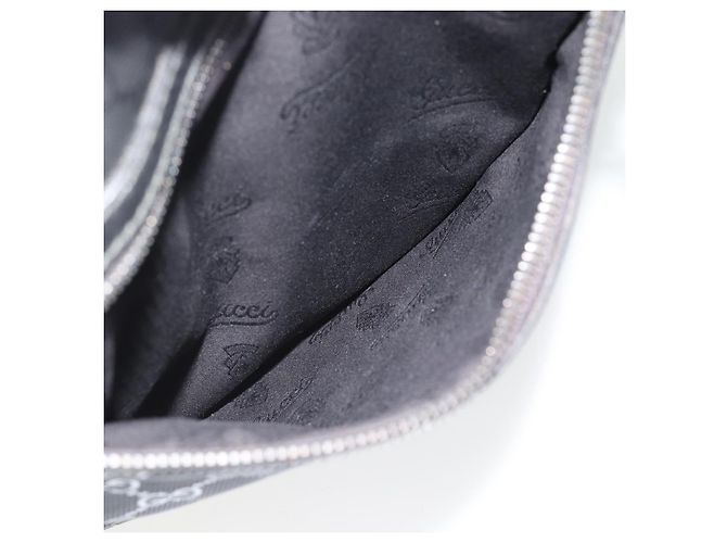 GUCCI GG implementation Shoulder Bag PVC Black Silver 201448 - vista 22