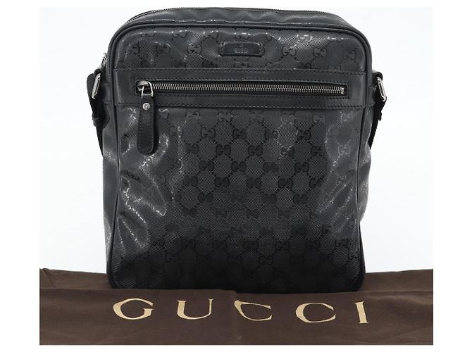 GUCCI GG implementation Shoulder Bag PVC Black Silver 201448 - vista 25