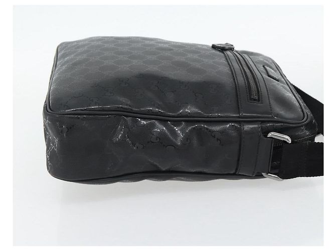 GUCCI GG implementation Shoulder Bag PVC Black Silver 201448 - vista 5